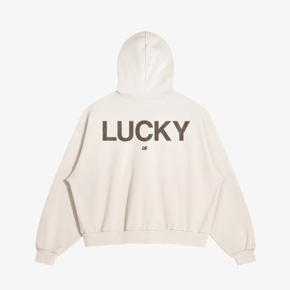 Lucky You Hoodie — Faded Cream