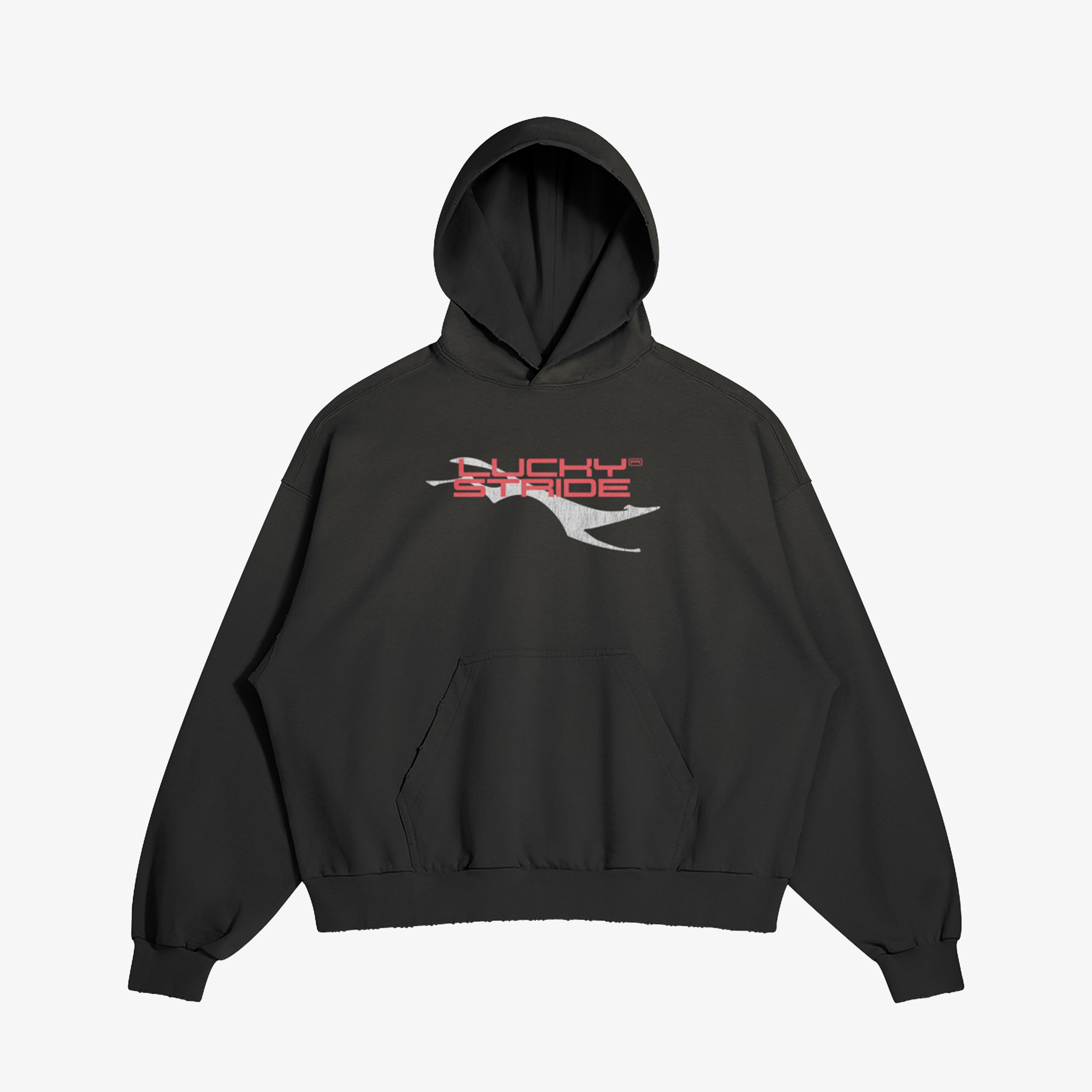 Greyhound Hoodie — Faded Black
