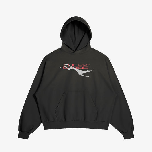 Greyhound Hoodie — Faded Black