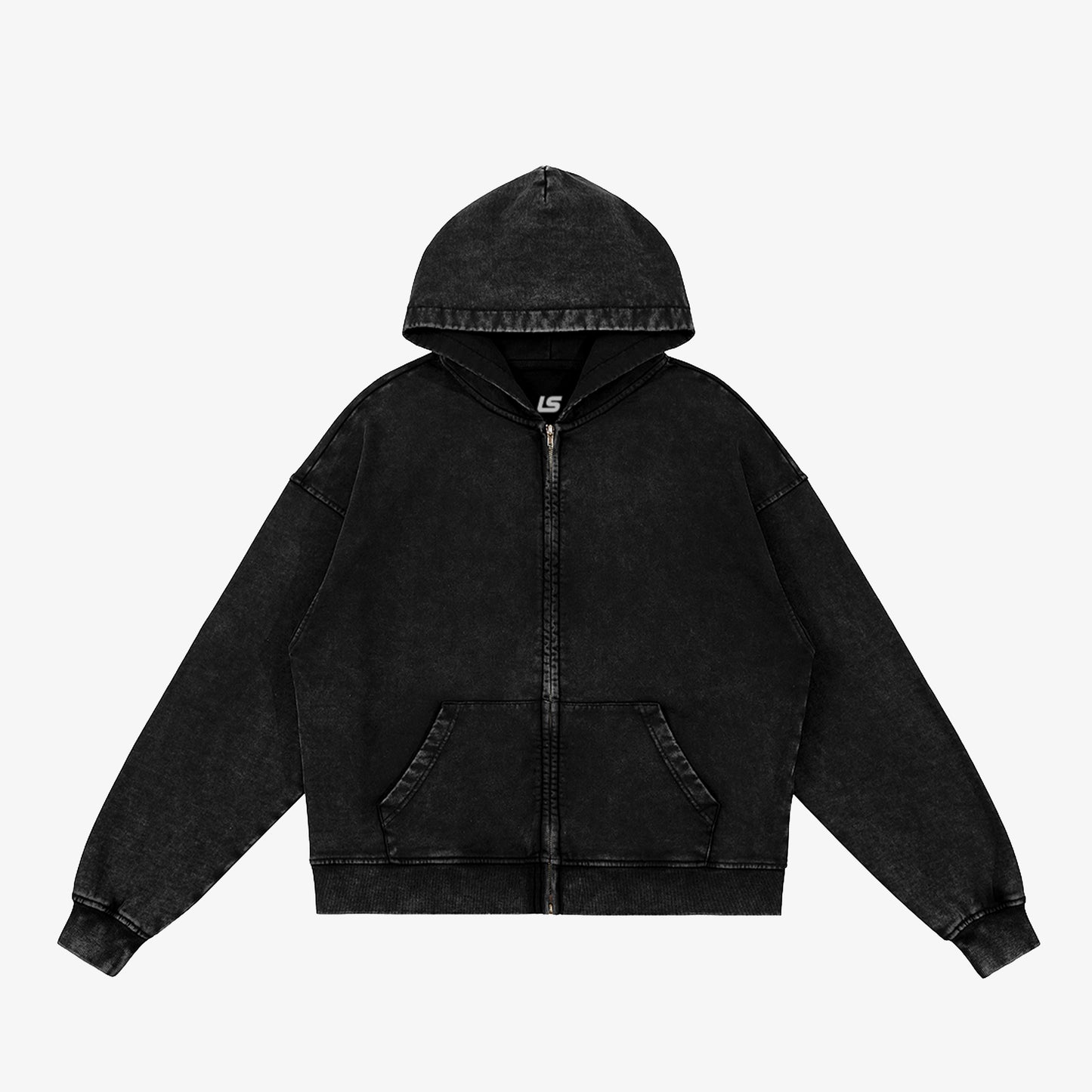 Lucky Zip — Washed Black