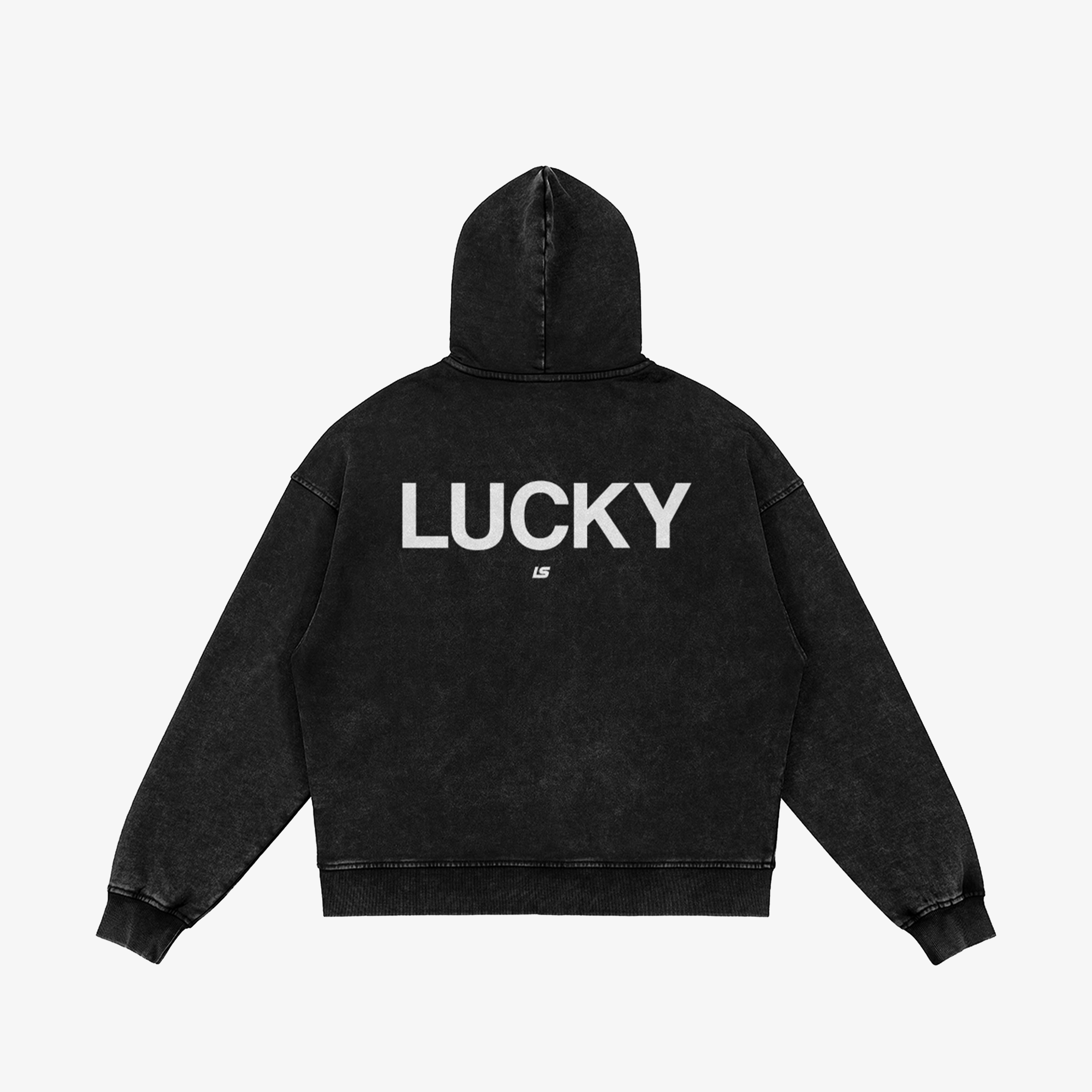 Lucky Zip — Washed Black – Lucky Stride Run Club
